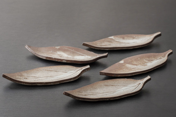 木の葉型板皿　5枚セット