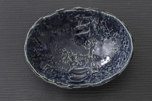 田代倫章の黒焼き〆平皿