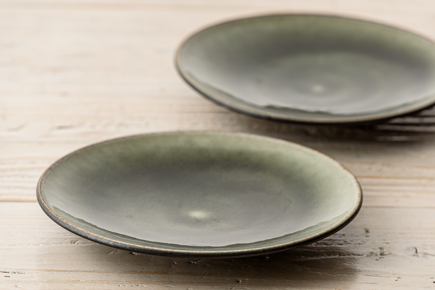 Jars(ジャス) 平皿 モスグリーン 20cm 2枚セット